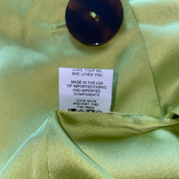 Show Me Your Mumu Felix Blazer in Citrine Luxe Satin - Picture 6 of 7